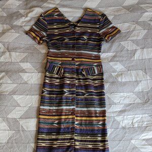 Vintage Dawn Joy Fashions Boho Button-Up Dress - Duster - Southwest Print